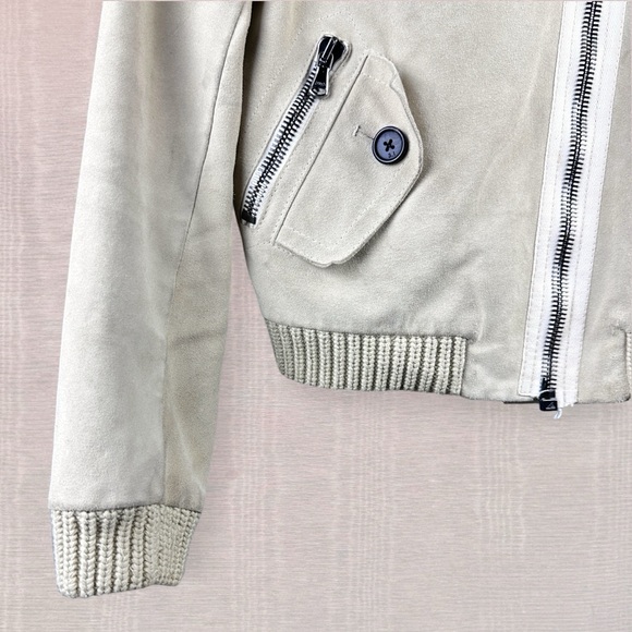 3.1 Phillip Lim Ecru Suede Moto Jacket - Picture 13 of 16